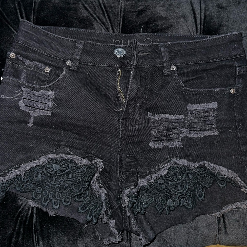 Rue 21 Black Jean Shorts Size 7